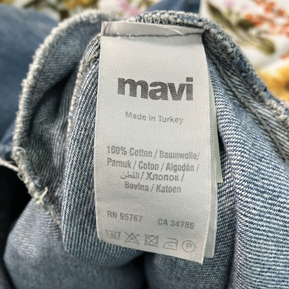 Mavi Jeans Dress Womens Caroline Denim Button Front Shirt Dress Coastal Boho - Picture 8 of 11